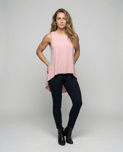 Damen Elegante Geschlitzte MischgewNord Taschene Longtop