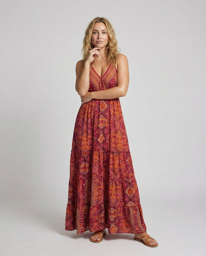 Damen Romantische Spitzen-Bustier MischgewNord Taschene Boho-Longdress