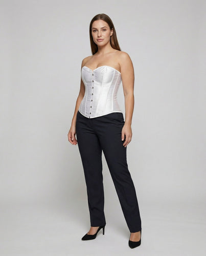 Damen Elegante Verstärkte Stäbe Satin Satin-Miederkorsett