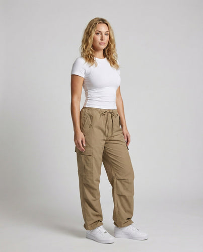 Damen Funktionale Cargostil Mischgew Nord Taschene Cargohose