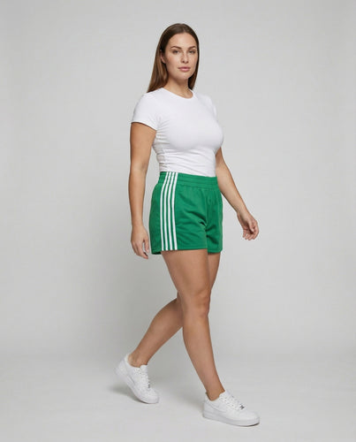 Damen Sportliche Kontraststreifen MischgewNord Taschene Laufshorts