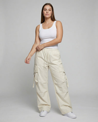 Damen Urbane Tiefer Schritt MischgewNord Taschene Baggy-Cargohose