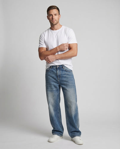 Herren Urbane Extraweites Bein Denim Relax-Jeans - Vittorelli