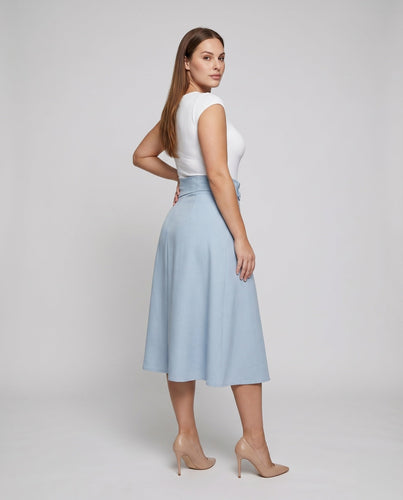 Damen Elegante Kellerfalten Satin Satinrock