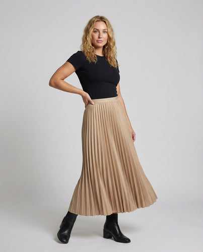 Damen Fließende Seidig-matter Crêpe Crêpe Midirock