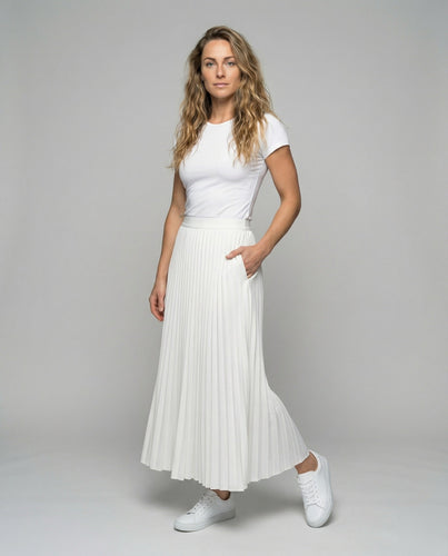 Damen Elegante Akkordeonplissee Plissee Plissee-Maxirock