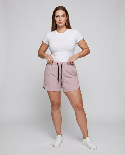 Damen Trainingsshorts Funktionsmaterial Elastikbund Kordelzug
