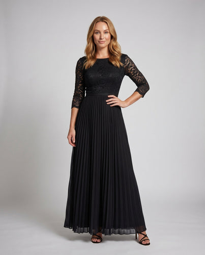 Damen Abendkleid Spitzen-Oberschicht Tüllrock 3/4-Arm