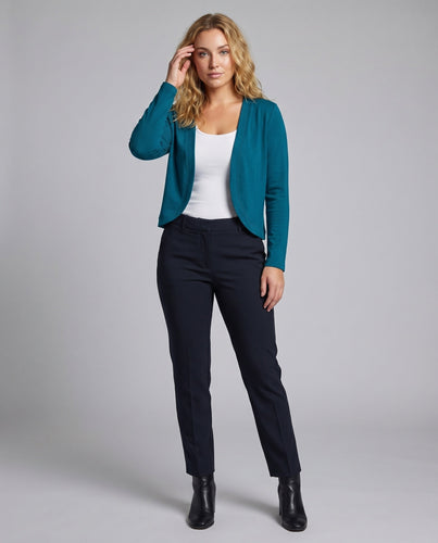 Damen Bolero-Blazer Schalkragen Offen Tailliert