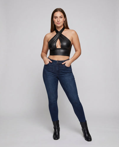 Damen Sport-Bustier mit raffiniertem Cross-Design