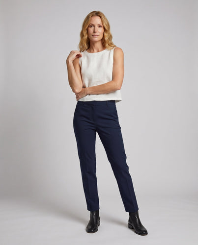 Damen lässiges Leinen-Cropped-Top mit schmalen Trägern