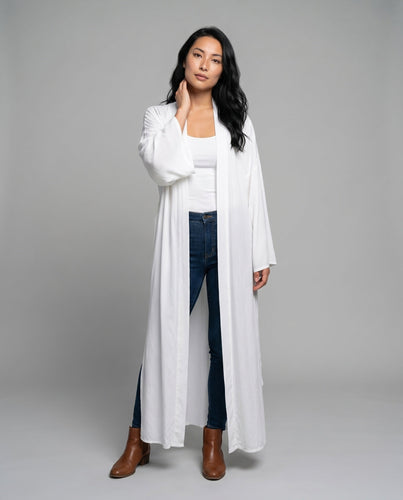 Damen weites Strandkleid mit fließendem Schnitt und luxuriösen Ärmeln