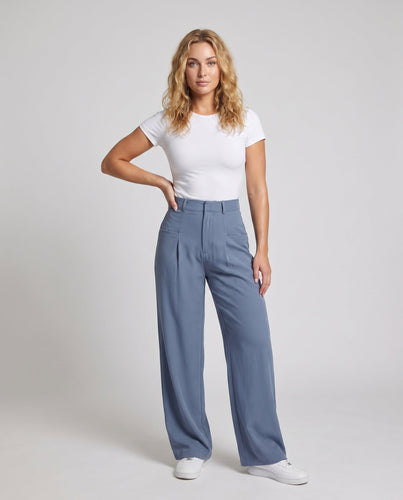Damen weite High-Waist-Hosen