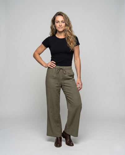 Damen Leichte und luftige Leinenhose