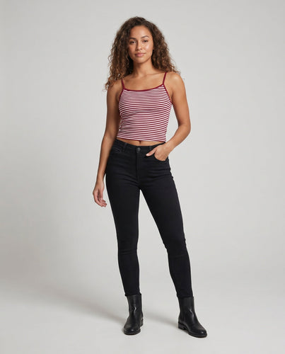 Damen ärmelloses gestreiftes Top