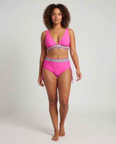 Damen Hochtaillierter Bikini mit raffiniertem Design und verstellbaren BindNord Taschenändern Nord Taschen