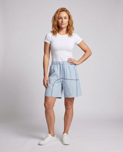 Damen Sportliche Shorts mit atmungsaktiven Einsätzen Nord Taschen