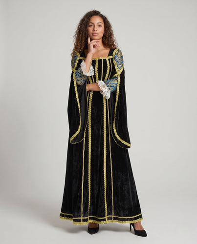 Frauen Elegantes Abendkleid mit Raffinierten Ärmeln Nord Taschen