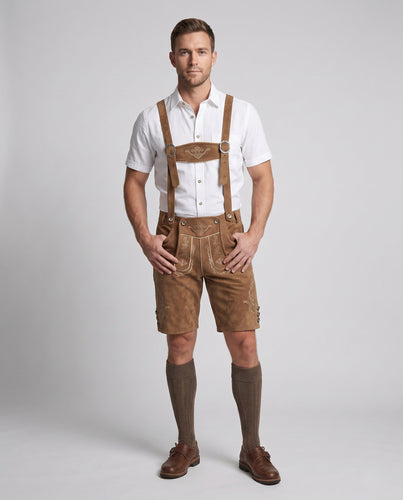 Herren stilvolle traditionelle Shorts mit aufwendiger Stickerei Nord Taschen