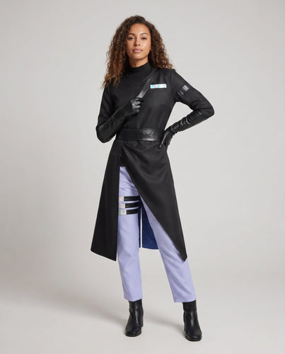Damen Cosplay-Gewand mit schickem Umhang, Handschuhen und elegantem Hosenensemble Nord Taschen