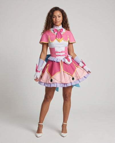 Damen Cosplay-Kostüm mit voluminösem Rock, eleganten Rüschen und hochwertigem Zubehör Nord Taschen