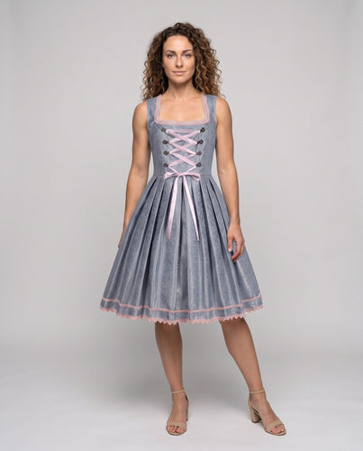 Dirndl Kleid für Damen mit floralen Applikationen und elegantem Taillengürtel Nord Taschen