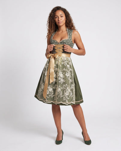 Frauen Dirndl mit kunstvollen Spitzenakzenten und elegantem Schürze Nord Taschen