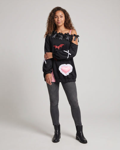 Damen Halloween-Kostümset mit schickem Oberteil, Rock und Accessoires Nord Taschen