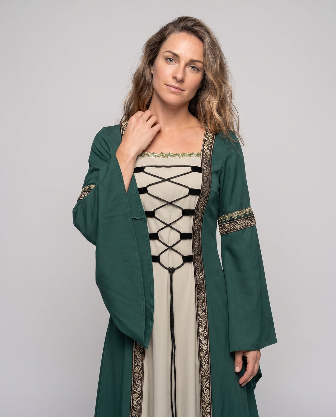 Damen historisches Märchenkleid mit elegantem Schnürdesign Nord Taschen