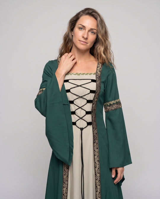 Damen historisches Märchenkleid mit elegantem Schnürdesign Nord Taschen