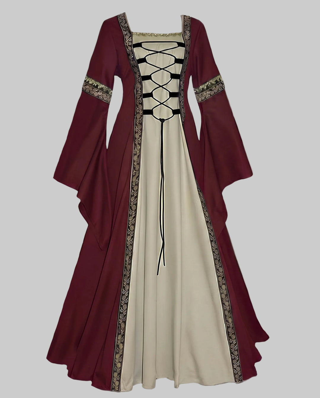 Damen historisches Märchenkleid mit elegantem Schnürdesign Nord Taschen