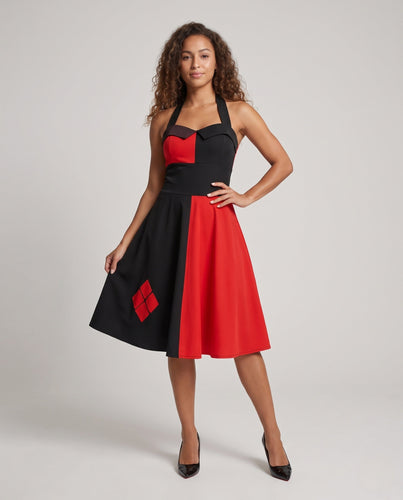 Damen Kostümkleid im Harley Quinn-Stil Nord Taschen