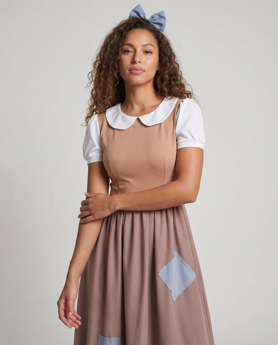 Damen Märchenhaftes Kostümkleid mit Ärmeln und zarten Details Nord Taschen
