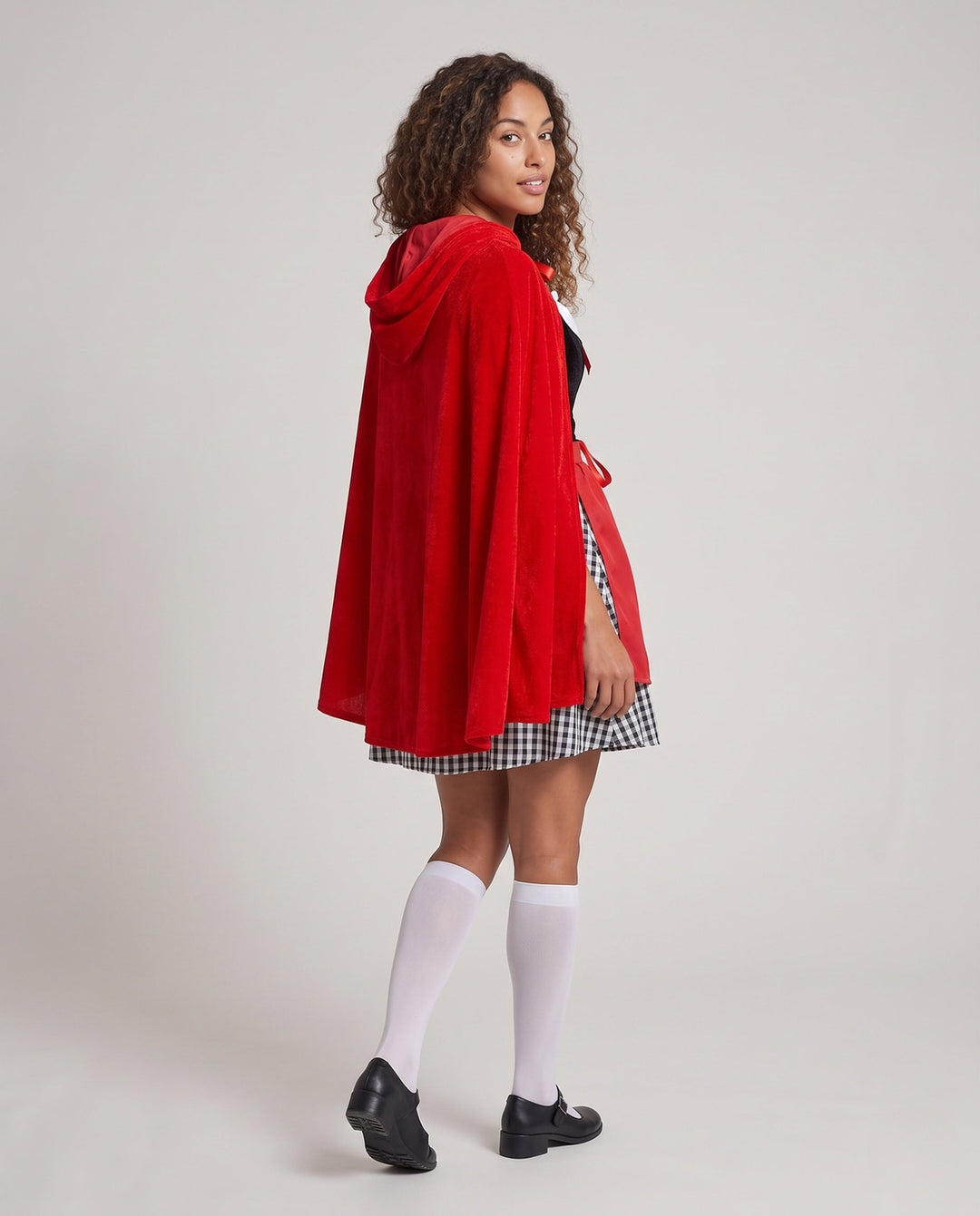 Damen Märchenhaftes Rotkäppchen-Kostüm mit eleganter Kapuze und fröhlichem Tüllrock Nord Taschen