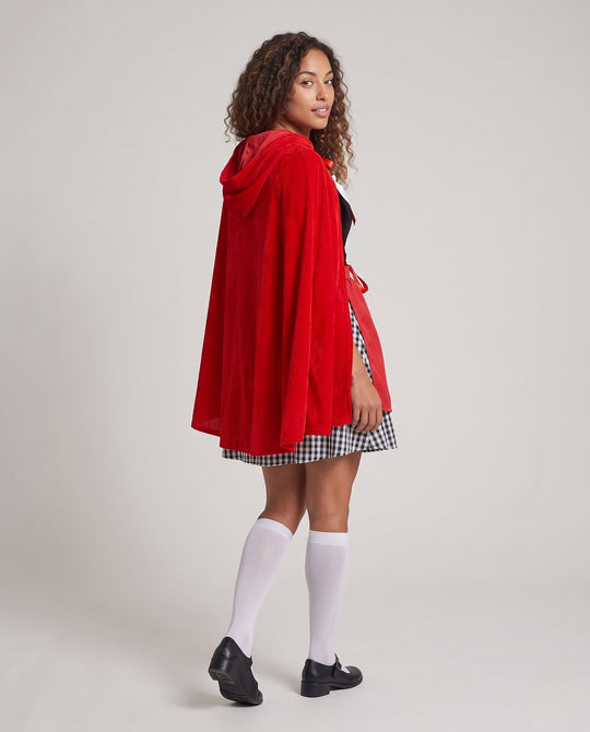 Damen Märchenhaftes Rotkäppchen-Kostüm mit eleganter Kapuze und fröhlichem Tüllrock Nord Taschen