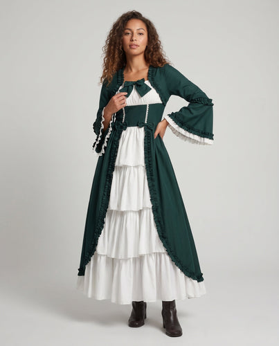Damenkleid mit voluminösem Rock und eleganten Rüschendetails Nord Taschen