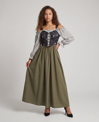 Damen-Traditionskleid mit elegantem Oberteil und fließendem Rock Nord Taschen