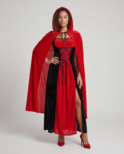 Damen Märchenhaftes Kapuzenkleid mit elegantem Tüll und Rüschendetails Nord Taschen