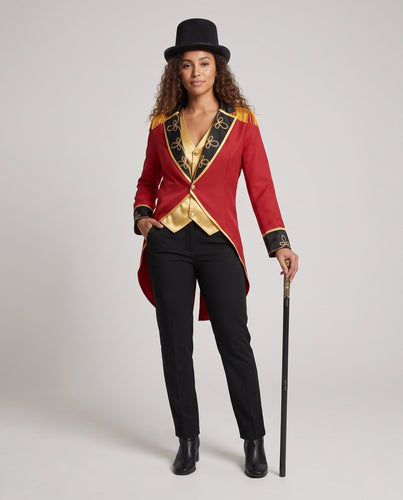 Damen Eleganter, historischer Militärmantel mit Fransen und prächtigen Verzierungen Nord Taschen