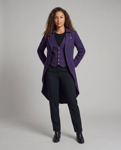 Damen Eleganter Kapuzenmantel mit asymmetrischem Saum und kunstvollen Verzierungen Nord Taschen