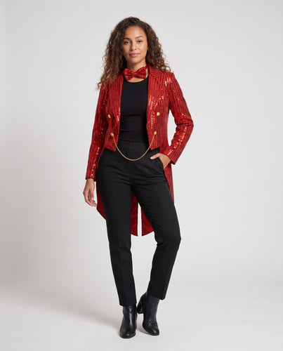 Damen glamouröser Seidenmantel mit auffälligem Pailletten-Design Nord Taschen