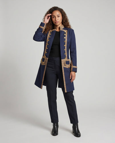 Damen historischer Militärmantel mit luxuriösen Verzierungen und elegantem Schnitt Nord Taschen