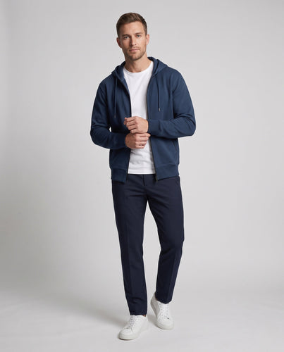 Herren Zip Hoodie in entspannter Oversize-Passform mit durchgehendem Reißverschluss und Reißverschlusstaschen Nord Taschen