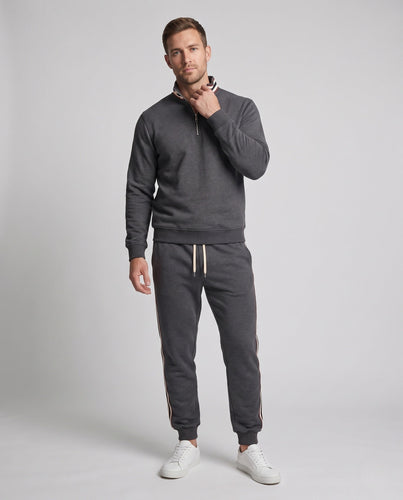 Sportliche Jogginghosen für Herren mit seitlichen kontrastierenden Streifen, elastischem Bund und Kordelzug Nord Taschen