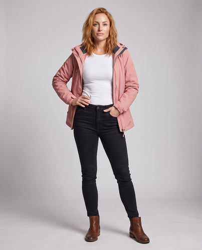 Damen Softshell-Parka mit herausnehmbarer Fleece-Innenjacke und verstellbarer Kapuze Nord Taschen