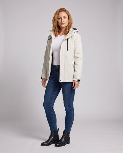 Damen Vielseitige Kapuzen-Parka mit wärmendem Fleece-Futter und wasserabweisender Oberfläche Nord Taschen