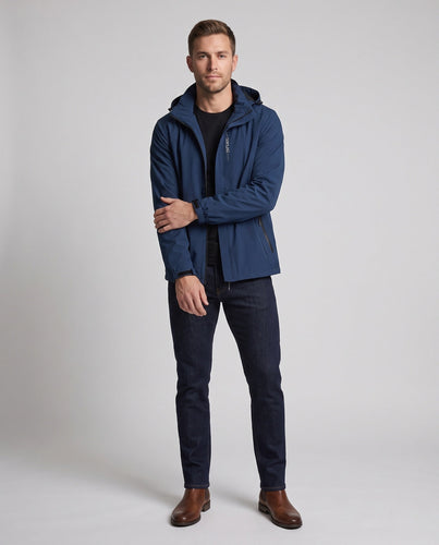 Herren Atmungsaktive Leichte Wind- und Regenjacke Nord Taschen