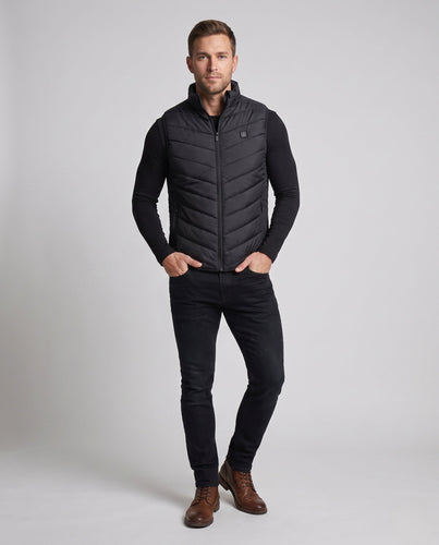 Herren beheizte Thermoweste mit Multi-Zonen-Heizsystem und USB-Anschluss Nord Taschen