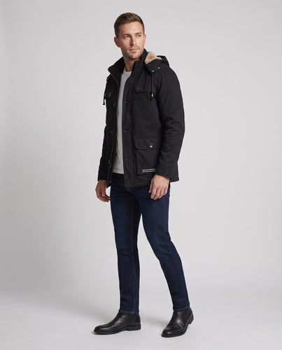 Herren-Feldparka mit Sherpa-Futterkapuze und multifunktionalen Utility-Taschen Nord Taschen