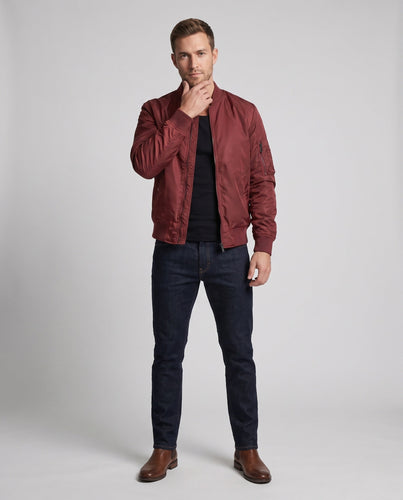 Herren isolierte Nylon Bomberjacke mit Utility-Tasche am Ärmel und gerippten Bündchen Nord Taschen